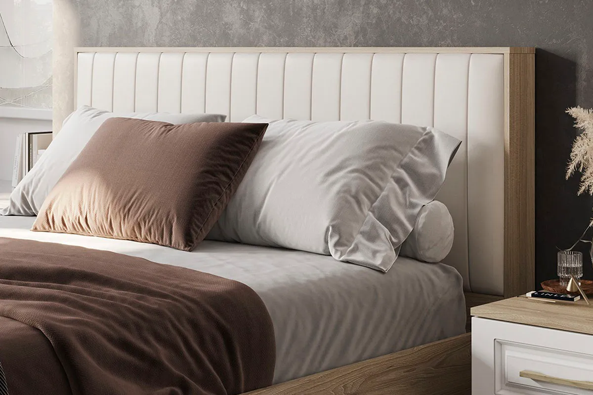 Спальня Сэнди №3 (Вяз благородный/Велюр Бежевый) - купить в Озерце