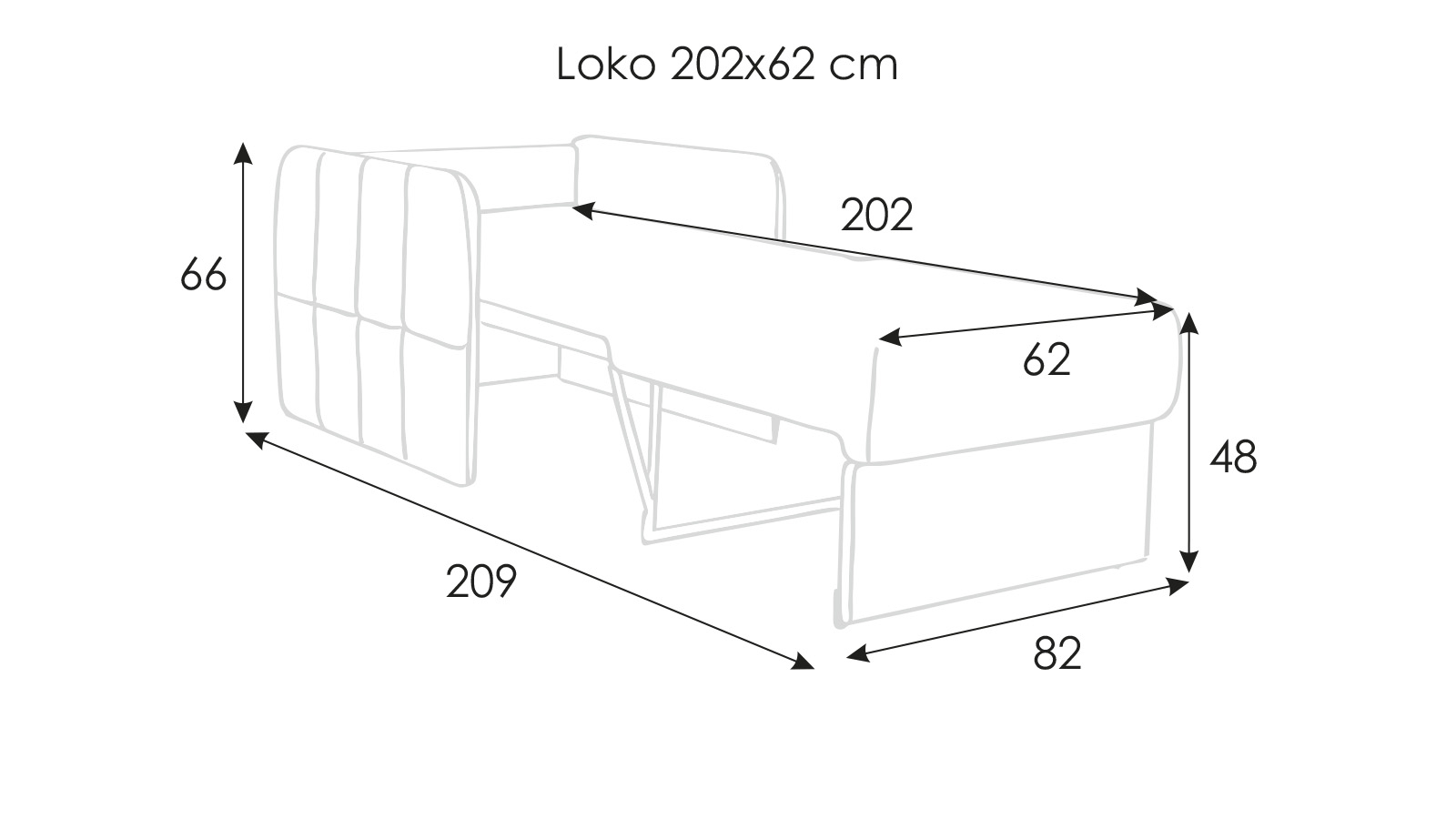 Кресло-кровать LOKO Sky velvet 16 с узкими подлокотниками 82x91 — купить в Озерце