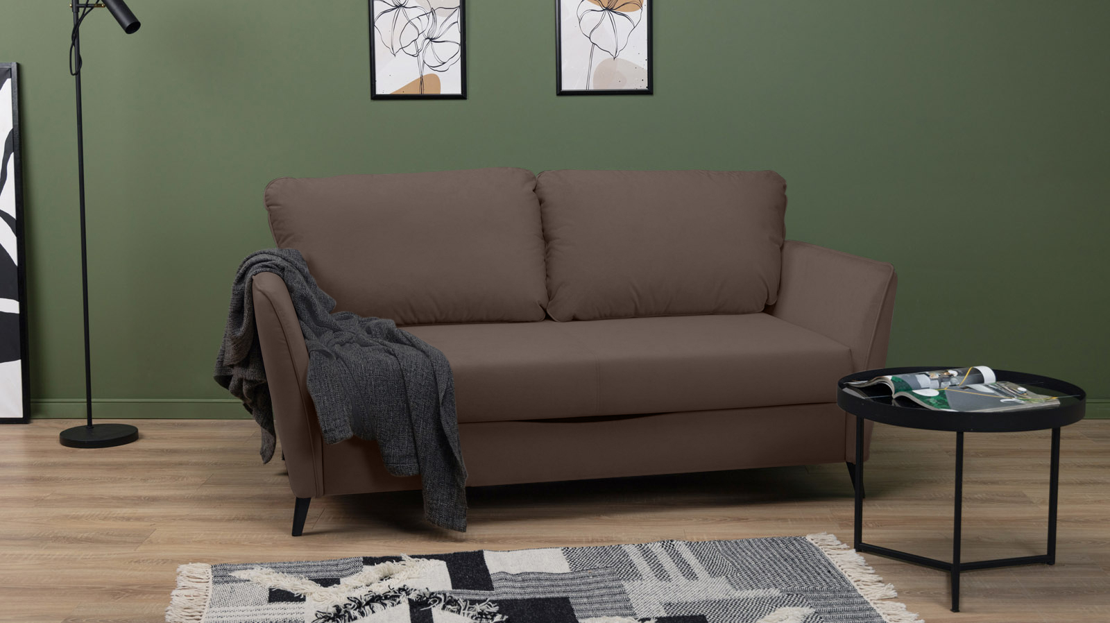 Диван Laguna Mini, ткань Sky Velvet 02 144x201 — купить в Озерце