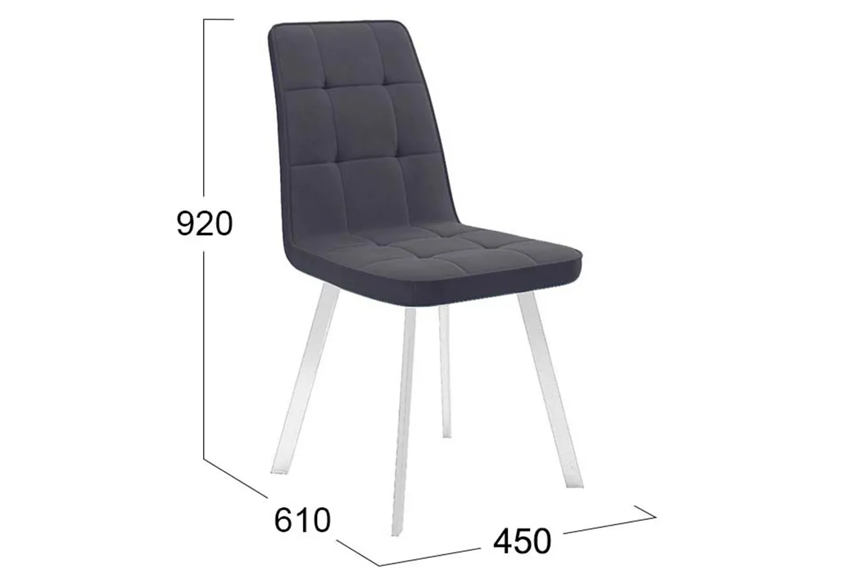 Стул Рони (Белый муар/Микровелюр BRENDY Graphite) - купить в Озерце