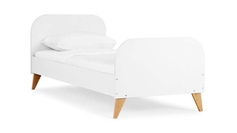 Детская кровать Villy 90x200, цвет Белый+Дуб — Мебель-центр Озерцо