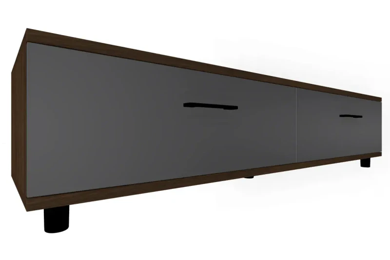 Тумба ТБ-5072-ГТ-АМ (Гикори Джексон Темный/Антрацит Матовый) — Мебель-центр Озерцо