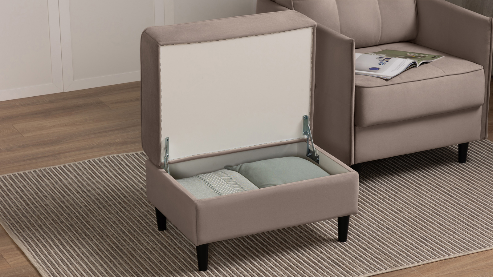 Пуф Amani Pro, Тк. Тк. Sky Velvet 17 53x68 — купить в Озерце