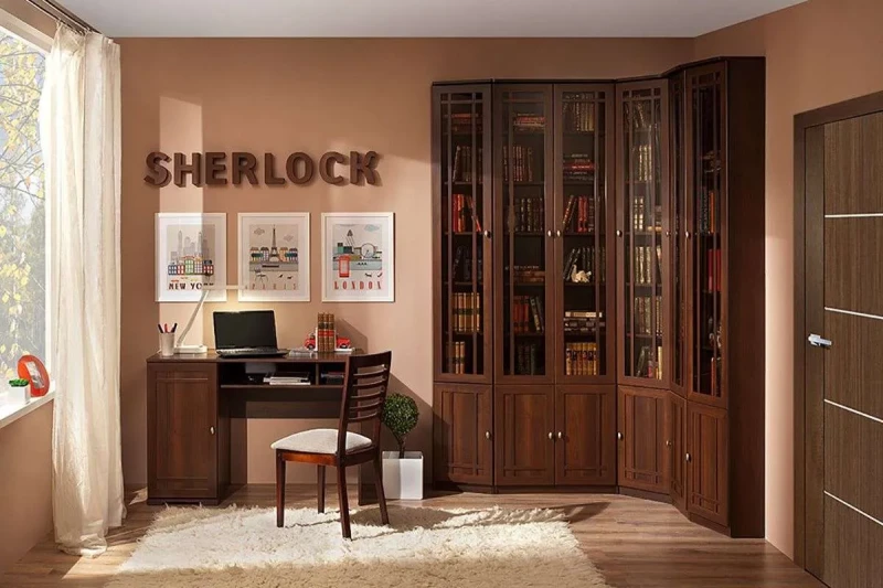 Библиотека Sherlock (Орех Шоколадный) в мебель-центре Озерцо
