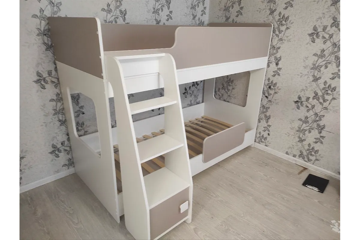Кровать 2-х ярусная Тёма-1 (Белый/Капучино) - купить в Озерце