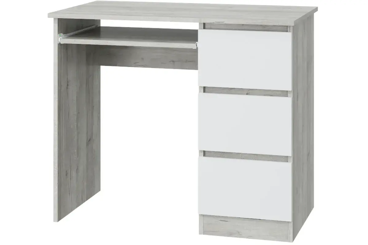 Стол письменный Лори УНИ (Дуб серый/Белый) — Мебель-центр Озерцо