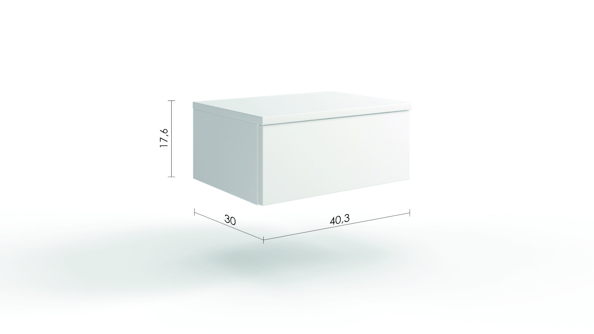 Тумба навесная Pronto, цвет Белый премиум, 30x40.3 — купить в Озерце