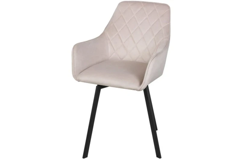 Стул поворотный Бостон (Муар черный/Велюр Velluto 2 бежевый) СРП-156 - купить в Озерце