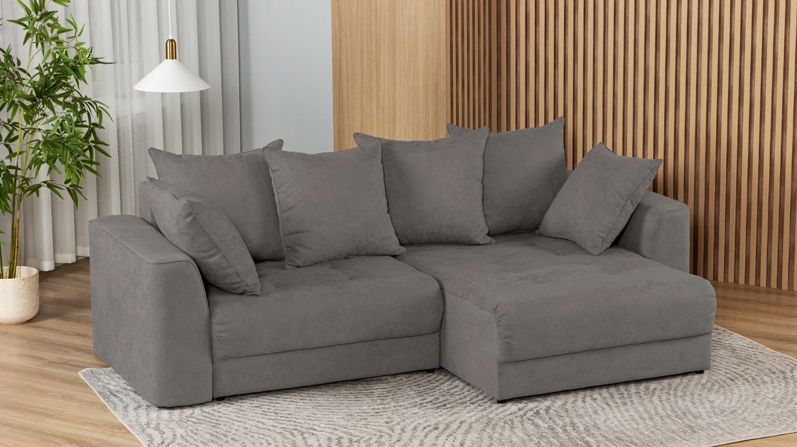 Диван -кровать угловой Monako New 2-секционный, ткань Royal I Mist 157x252 — купить в Озерце