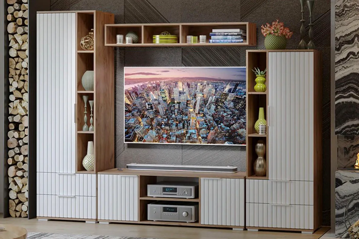 Полка настенная Хилтон 413.21 (Дуб крафт золотой) — Мебель-центр Озерцо