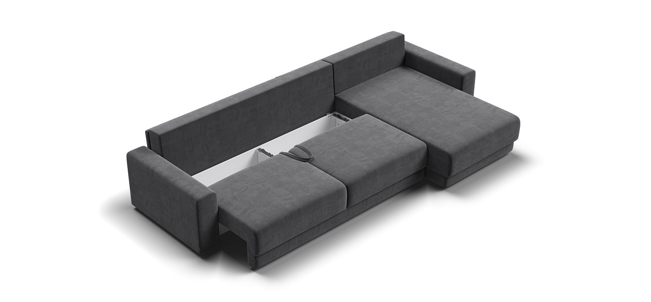 Босс Прайм Макс угловой диван Вельвет Корд графит — купить в Озерце