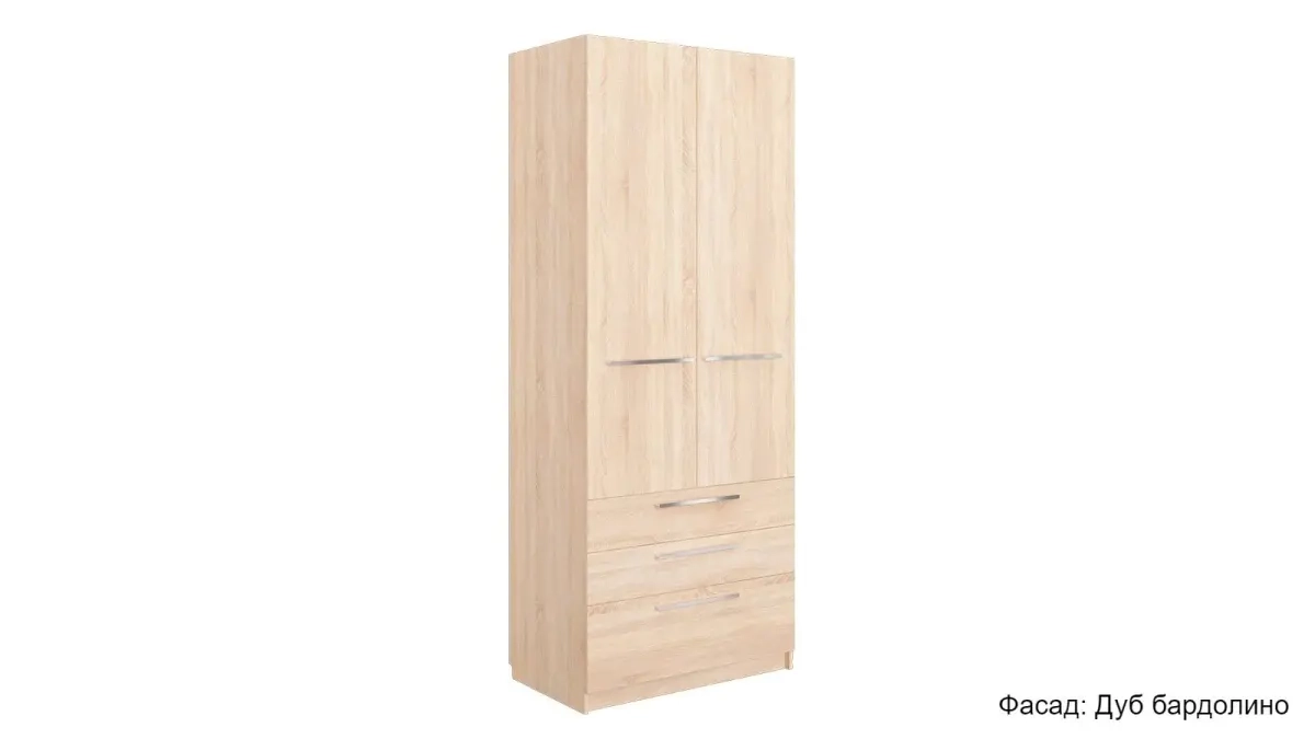 Шкаф двухдверный Noble 90 см с ящиками, цвет Дуб бардолино 53x90 — купить в Озерце