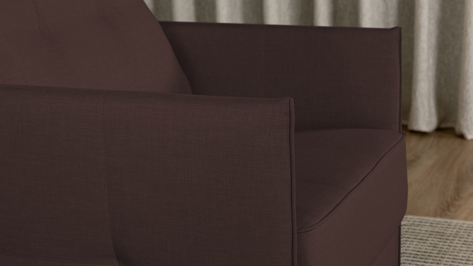 Кресло Amani Pro, Тк. Lidot brown (подлокотник: 5 см) 73.5x89 — купить в Озерце