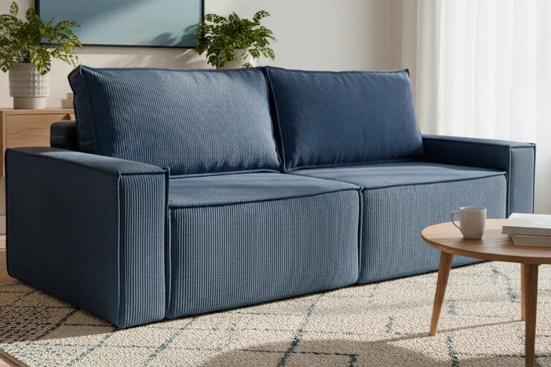 Диван Brick-3 S (Набивные подушки/Вывернутый) Арбен-Цилиум Индиго — купить в Озерце