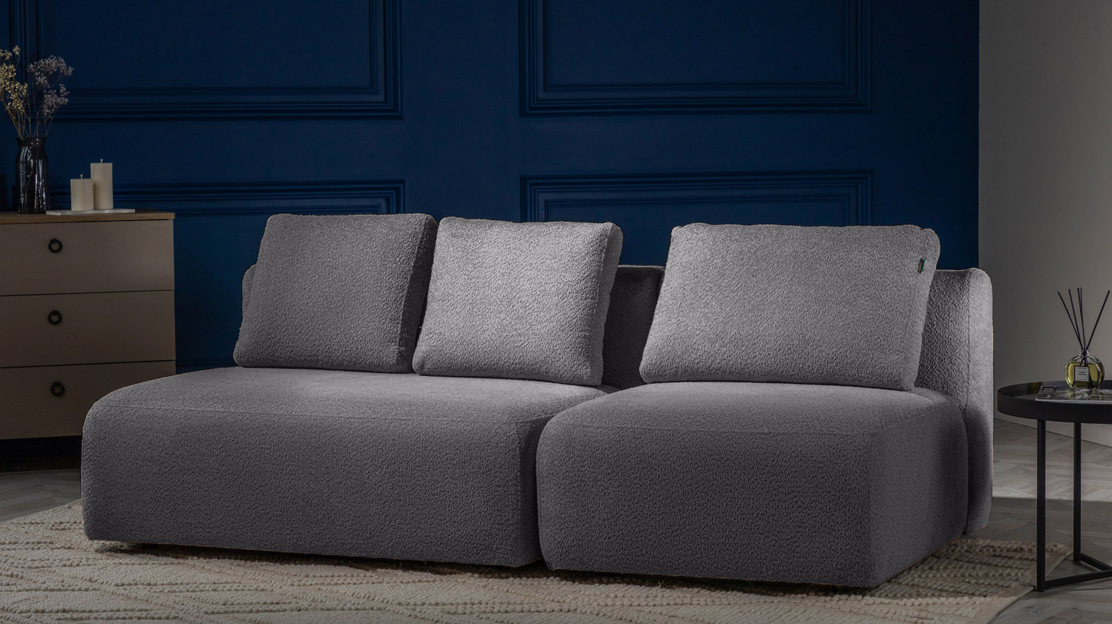 Диван модульный Molto, 2-секционный,125+85+125+85,ткань Soul 995 107x214 — купить в Озерце