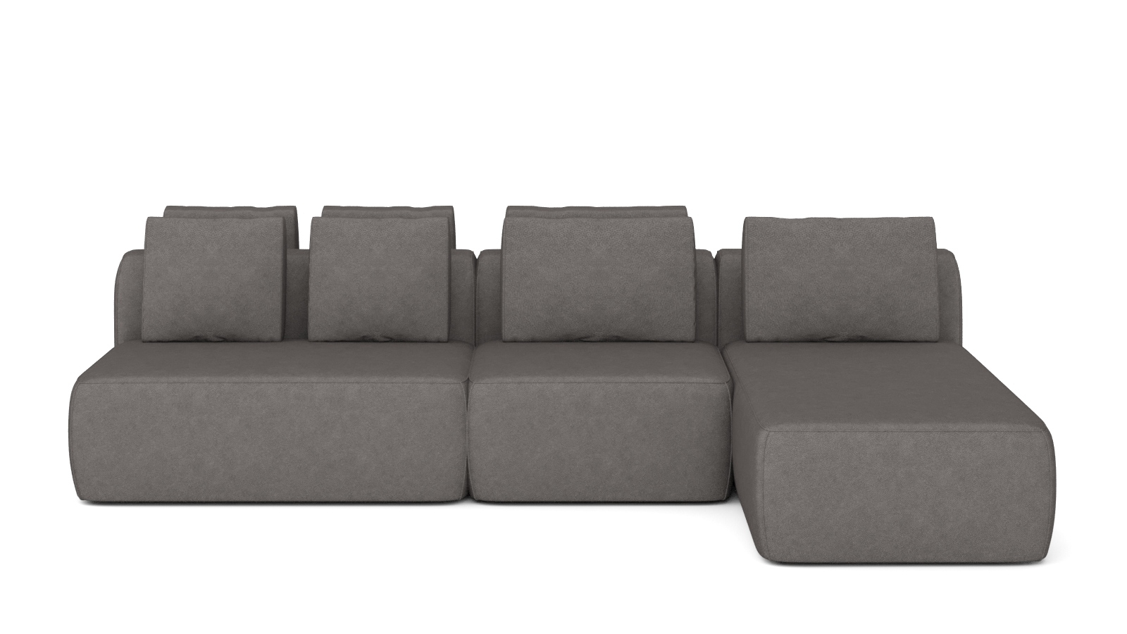 Диван модульный Molto, 5 секционный, 170+85+125+170+85+85+85+125, ткань Galaktika ash 57 — купить в Озерце