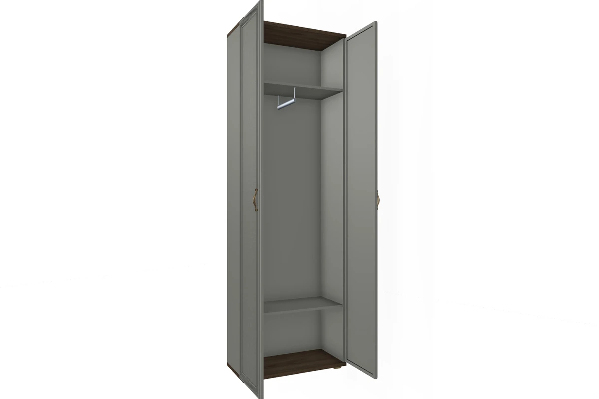 Готовый комплект для прихожей Карина ПК-1003-ГТ-СО (Гикори Джексон Темный/Серый Оникс) — Мебель-центр Озерцо