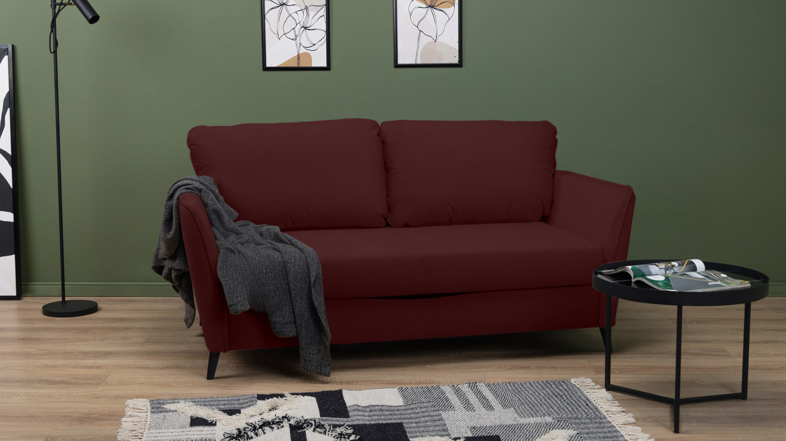 Диван Laguna Mini, ткань Sky Velvet 32 Sky Velvet 32 (Тк. Скай Вельвет 32) 144x201 — купить в Озерце