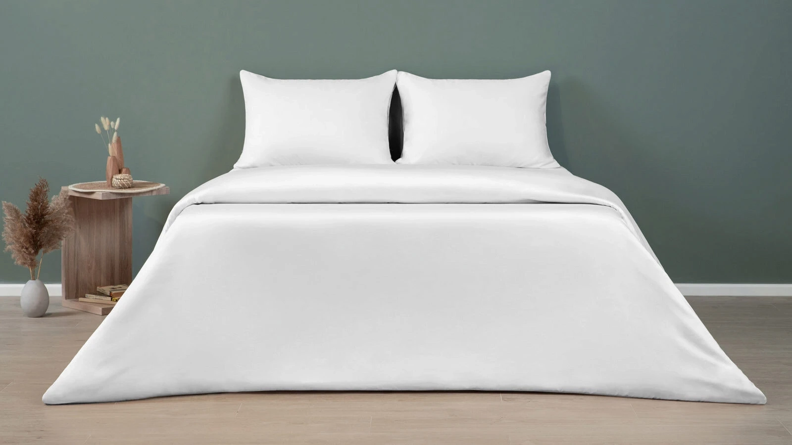 Постельное белье Maco Sateen, цвет: Белоснежный 220x240, без простыни в мебель-центре Озерцо