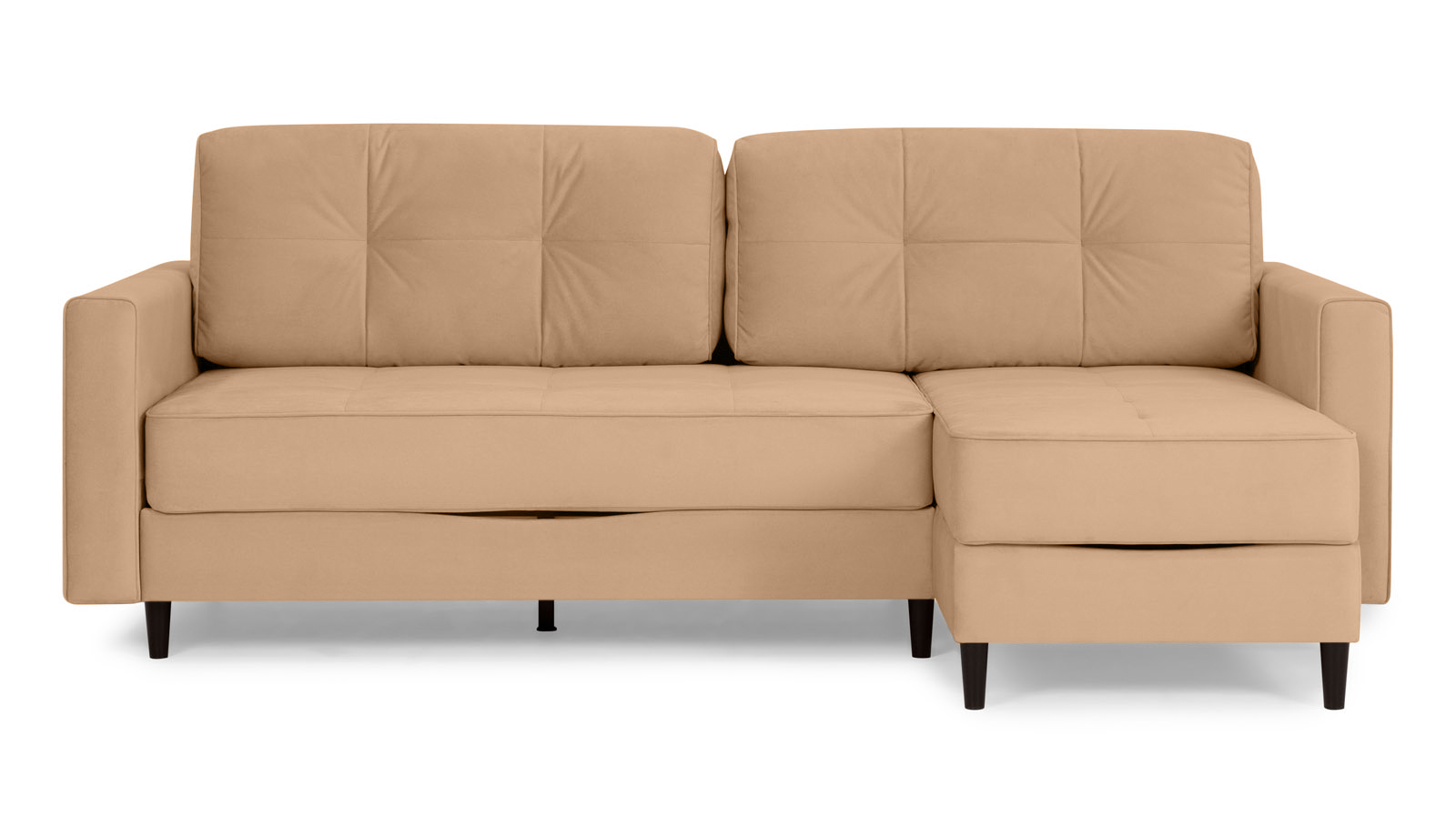 Диван Amani Pro угловой с широкими подлокотниками, ножки: пластик, Тк. Casanova Beige 156x237 — купить в Озерце