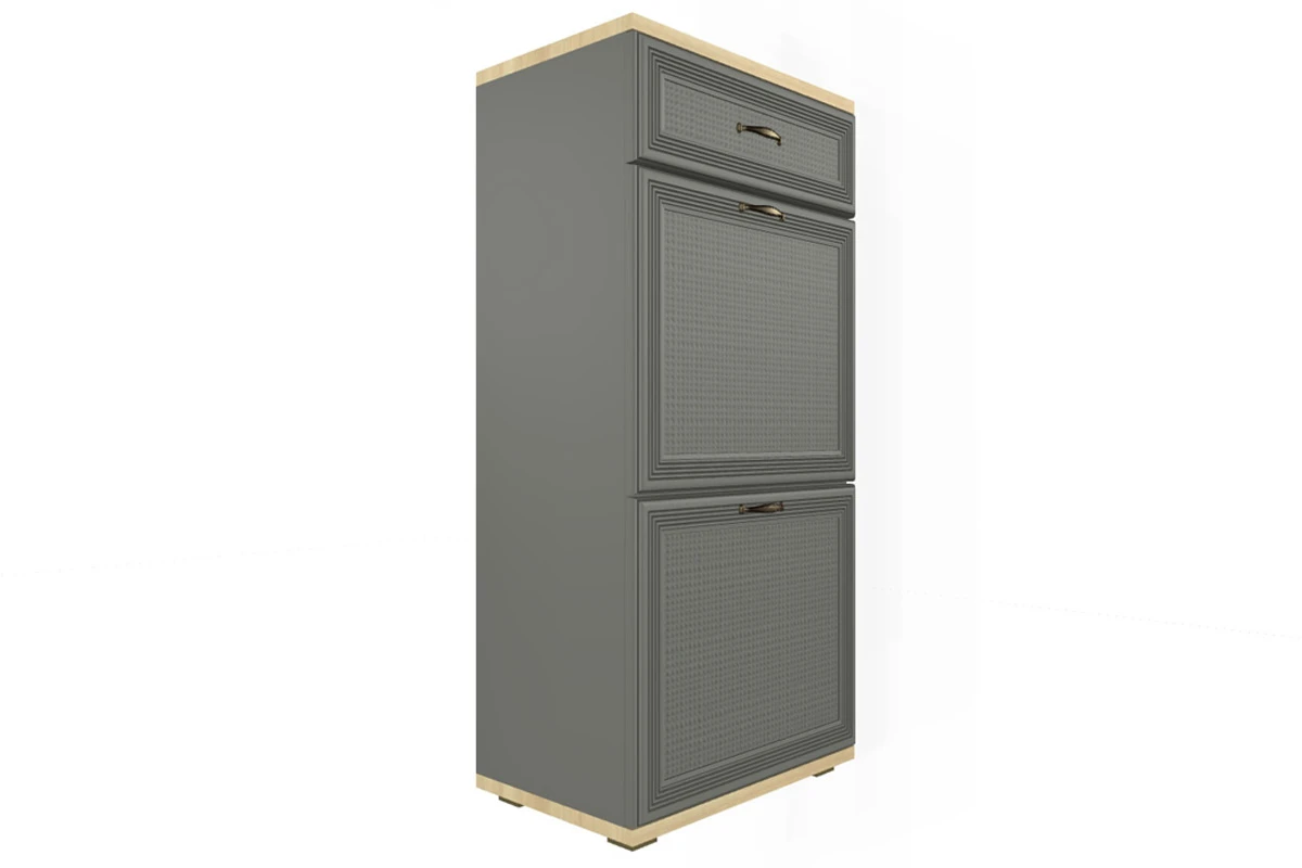 Готовый комплект для прихожей Карина ПК-1002-АС-СО (Ясень Асахи/Серый Оникс) — Мебель-центр Озерцо