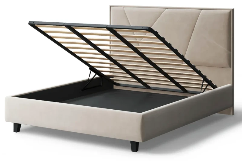 Кровать на опоре Ингрид с ПМ 160х200 (Бренди лайт 03/Беж) - купить в Озерце