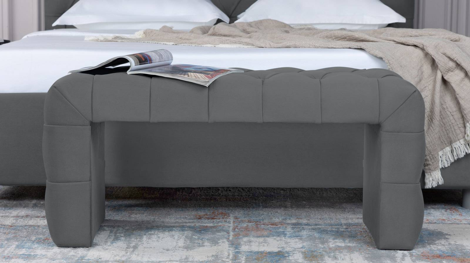 Банкетка Greta, ткань Sky Velvet 16, 45x55 — купить в Озерце