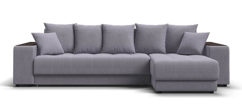 Ванкувер угловой диван Рогожка Мальмо платина — купить в Озерце