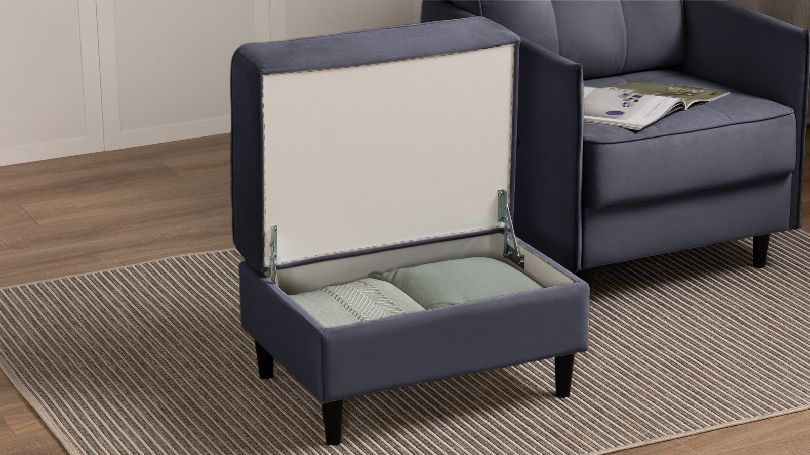 Пуф Amani Pro, Тк. Тк. Sky Velvet 40 53x68 — купить в Озерце