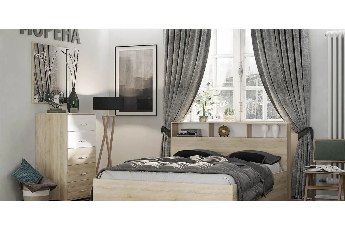 Кровать Морена 180х200 (Дуб сонома) - купить в Озерце
