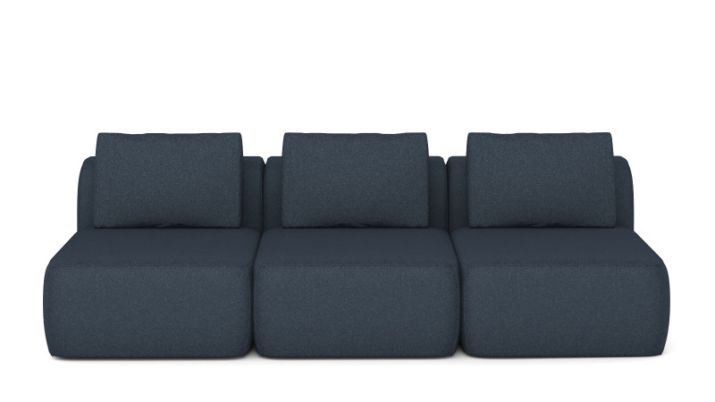 Диван модульный Мольто-3 секц-пуф 85+85+85-спинка 85+85+85-Тк. Aura 18 57 — купить в Озерце