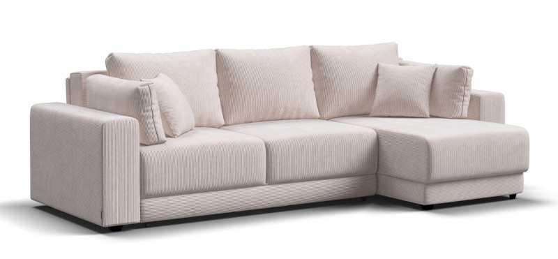 Босс Прайм ХЛ угловой диван Вельвет Корд бежевый — купить в Озерце