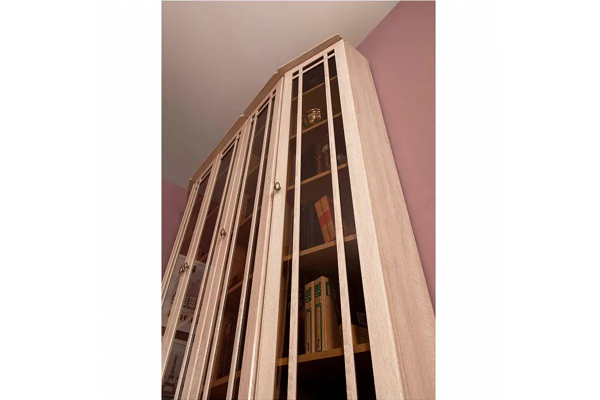 Шкаф для книг со скосом влево Sherlock 34 (Дуб сонома) в мебель-центре Озерцо