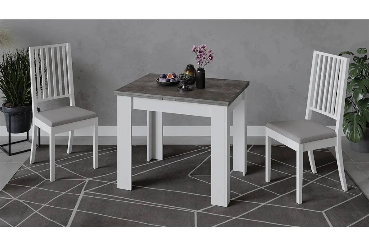 Стол раздвижной Промо тип 3 (Белый/Ателье темный) - купить в Озерце