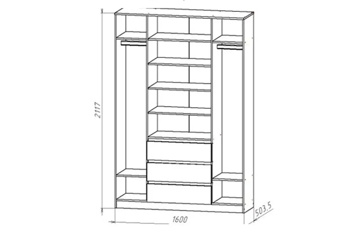 Шкаф Ницца-3 (Белый) в мебель-центре Озерцо