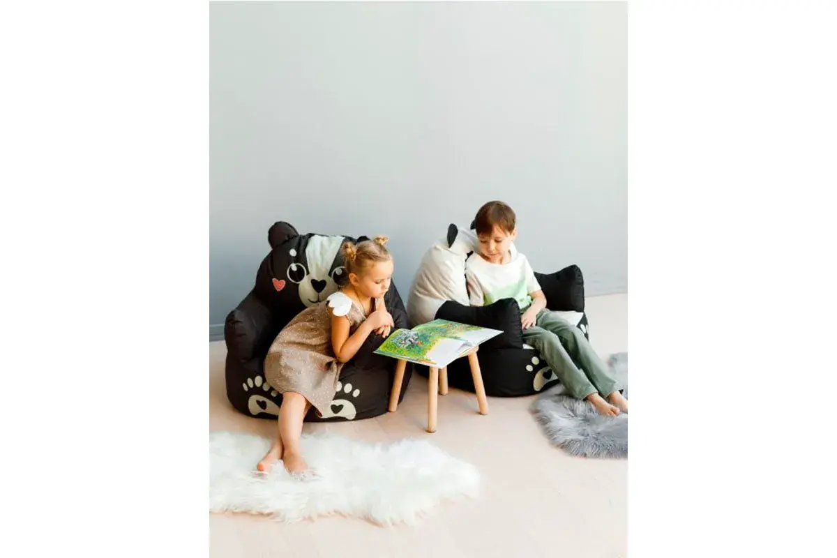 Пуфик Панда (Бело-черный) L Бело-Черный — купить в Озерце