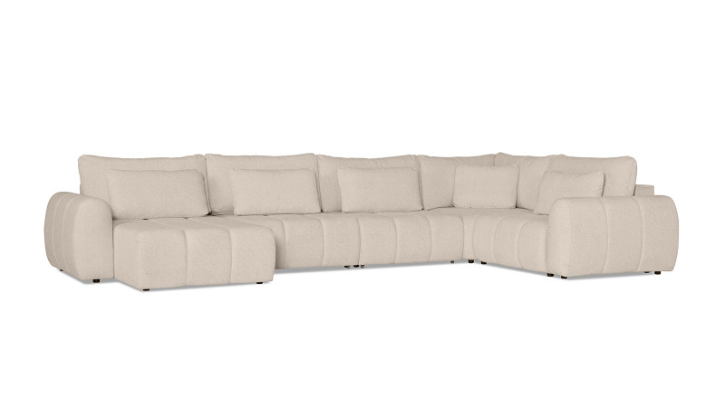 Диван -кровать П-образный Mellow-5 секц. ткань Raven 22 247x450 — купить в Озерце