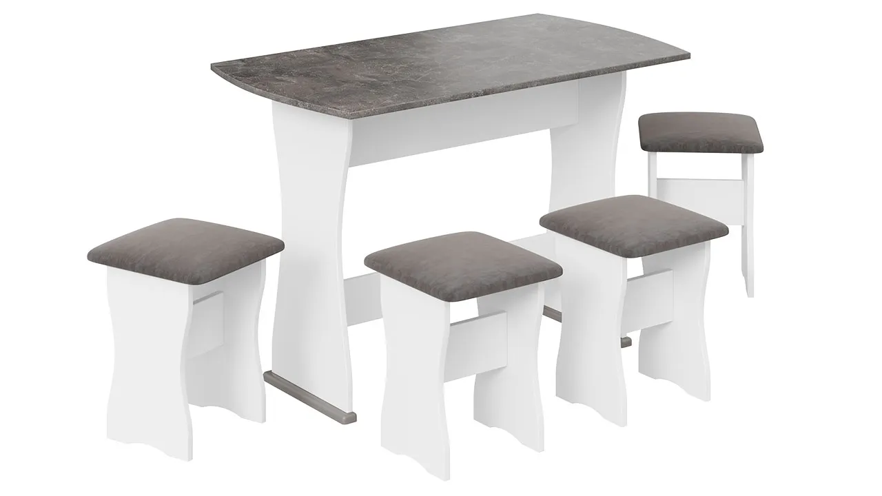 Обеденная группа тип 1 МФ-101.006 (Белый/Ателье темный) - купить в Озерце