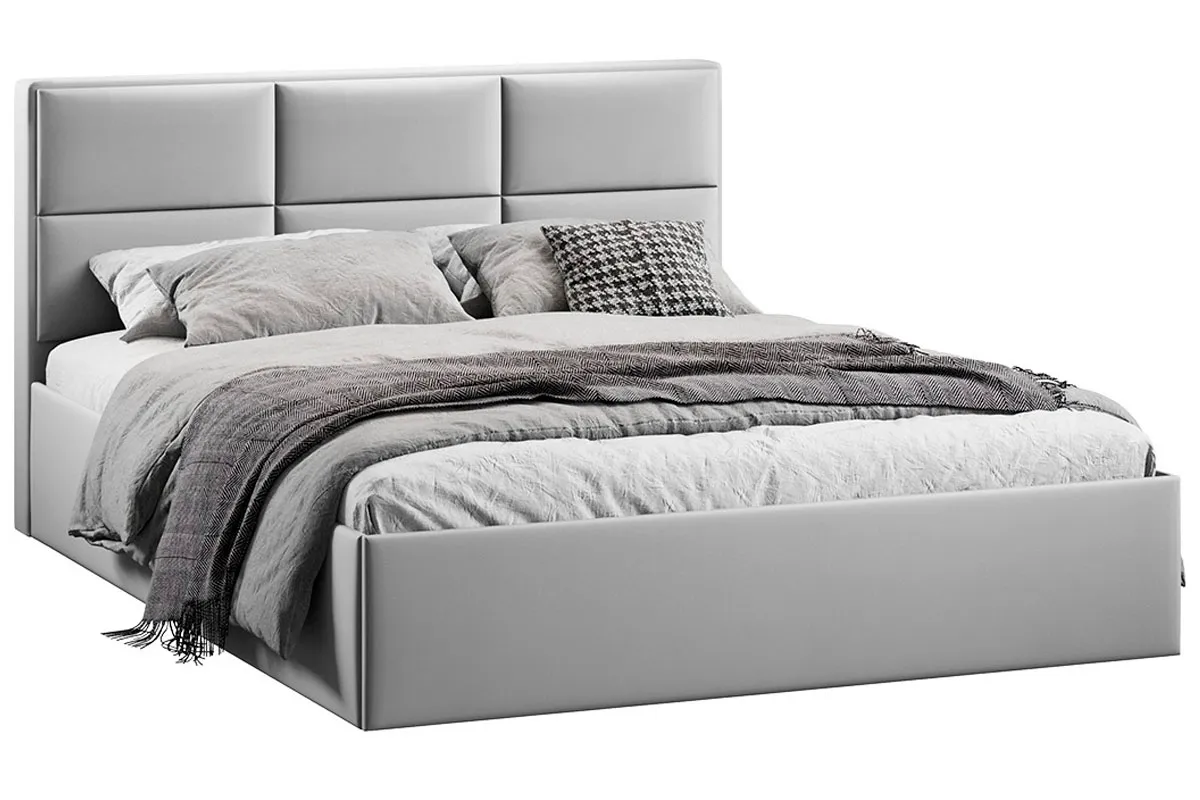 Кровать Стелла с ПМ Тип 1 и заглушиной 160х200 (Велюр/Confetti Silver) - купить в Озерце