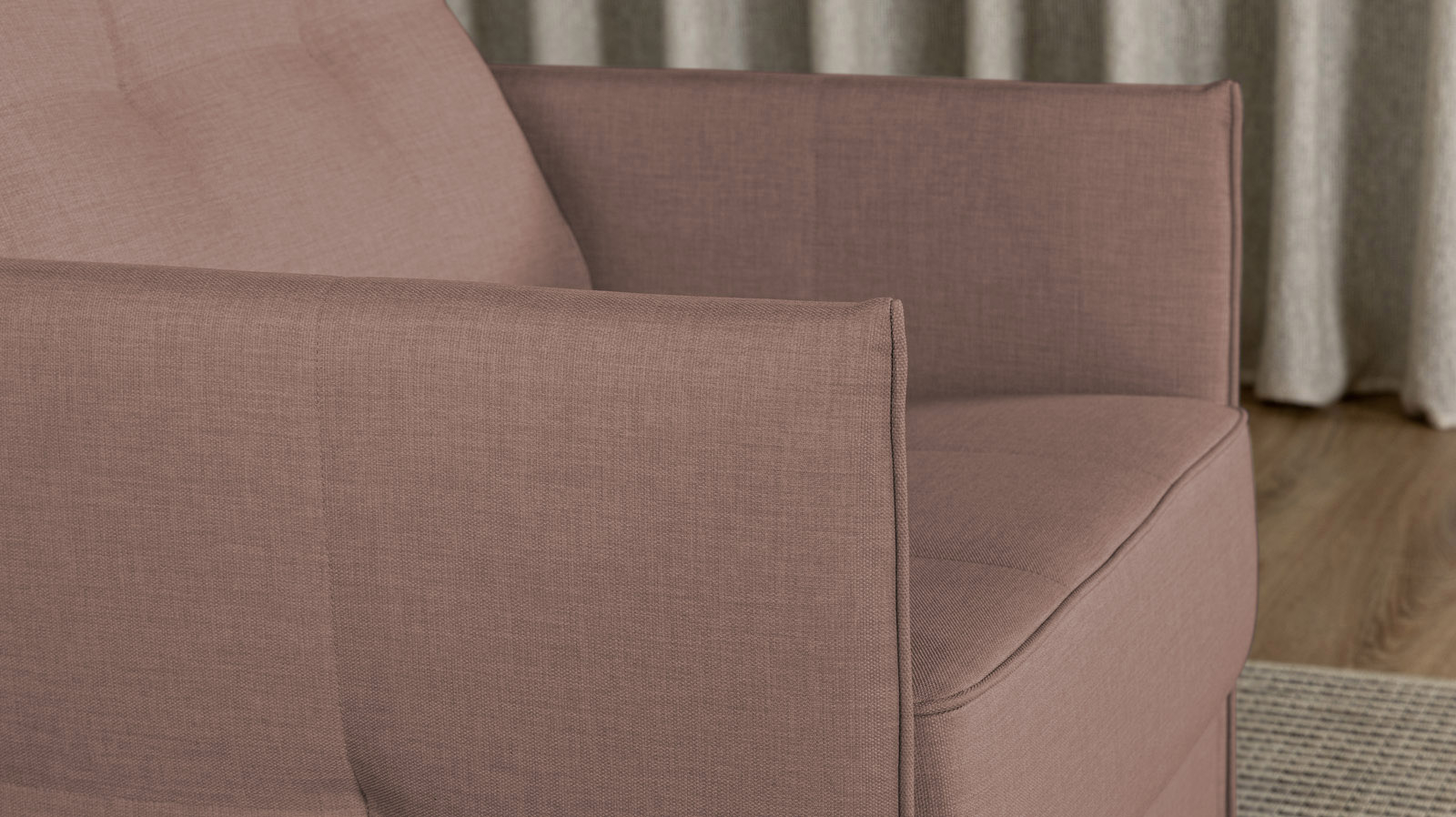 Кресло Amani Pro, Тк. Lidot lilac (подлокотник: 5 см) 73.5x89 — купить в Озерце