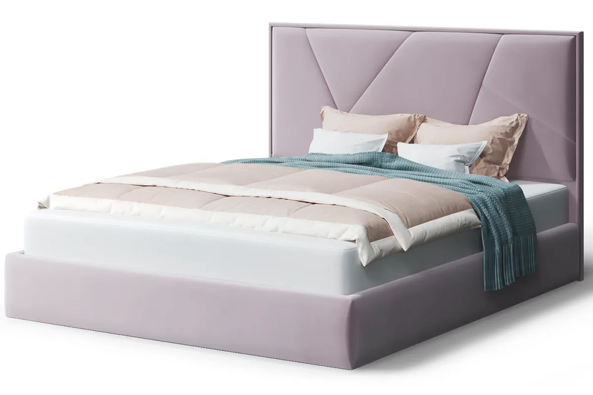 Кровать без опоры Ингрид с ПМ 140х200 (Нео 15/Лиловый) - купить в Озерце