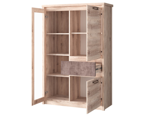 Джаз Шкаф с витриной 1V2D1S-1 в мебель-центре Озерцо