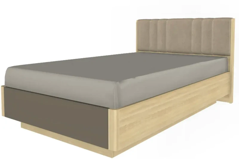 Кровать КР-4011-АС-ЛМ (Ясень Асахи/Латте Матовый) - купить в Озерце