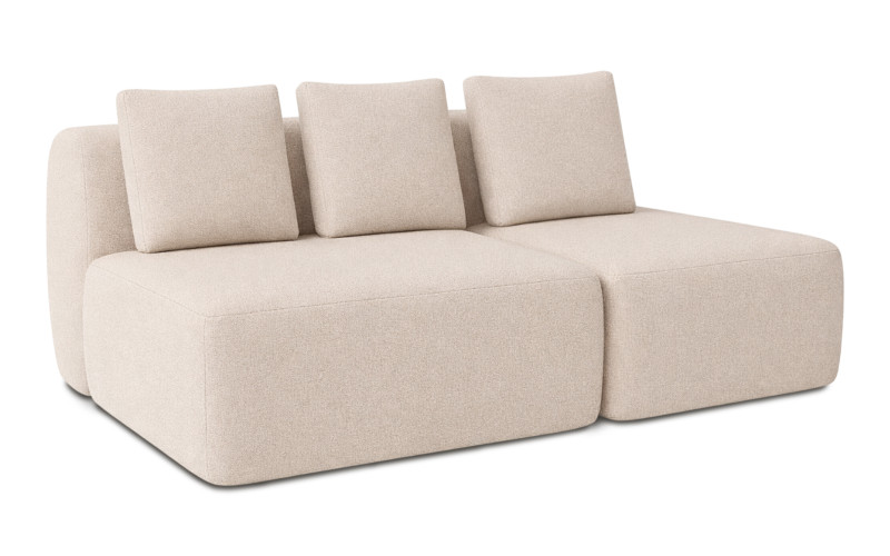 Диван модульный Мольто-2 секц-пуф 125+85-спинка 125+85-Тк. Royal I Sandy 57x367 — купить в Озерце