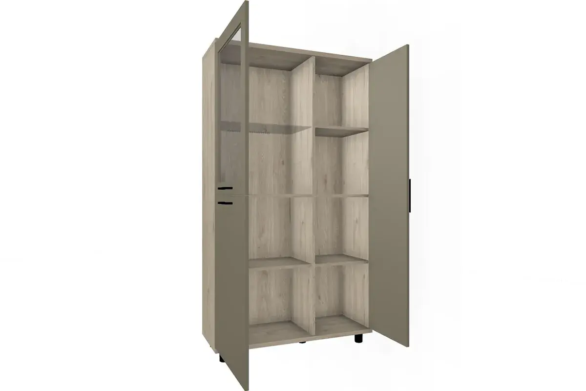 Шкаф многоцелевой ШК-5084-ГС-ЛМ (Гикори Джексон Светлый/Латте Матовый) в мебель-центре Озерцо