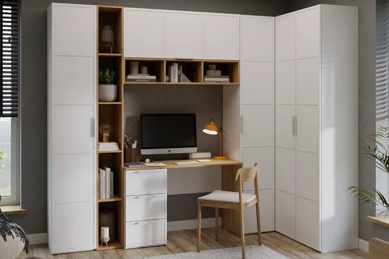 Набор детской мебели Стелла №1 - ГН-402.001 (Белый холст/Белый Жемчуг/Яблоня Беллуно) — Мебель-центр Озерцо