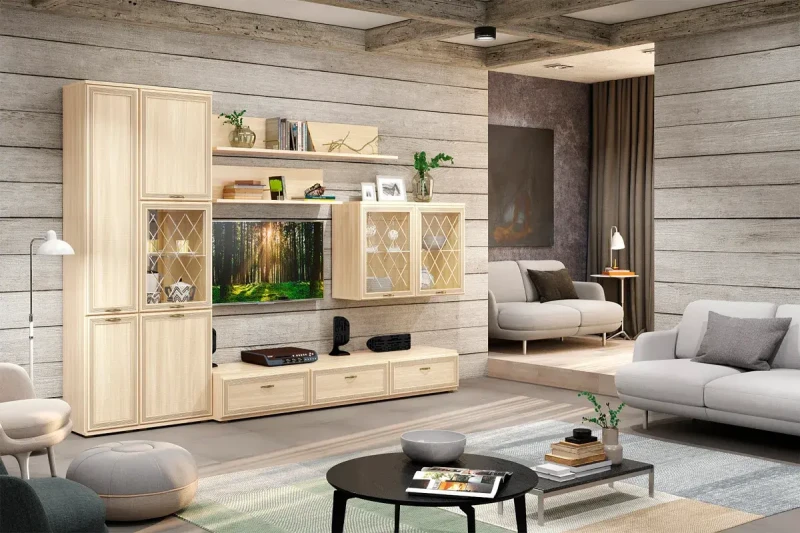 Гостиная Карина (Ясень Асахи) — Мебель-центр Озерцо