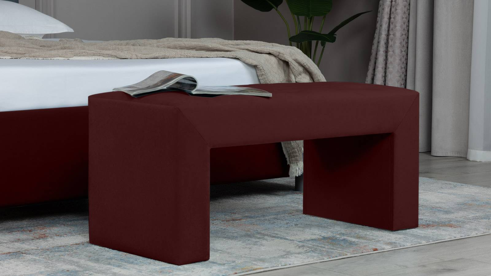 Банкетка Enigma, ткань Sky Velvet 32, 40x130 — купить в Озерце