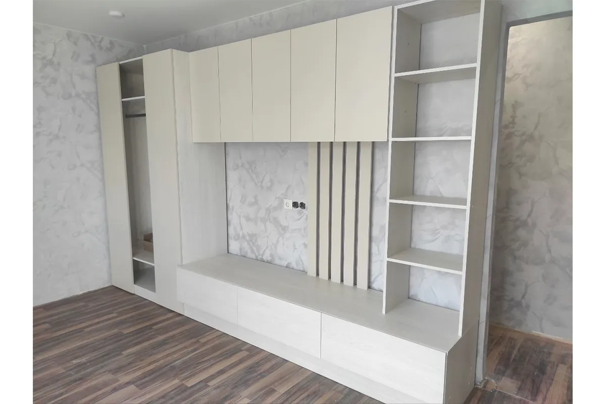 Гостиная Лиза-1 ЦРК.ЛЗ.01 (Анкор Белый/Сатин) — Мебель-центр Озерцо