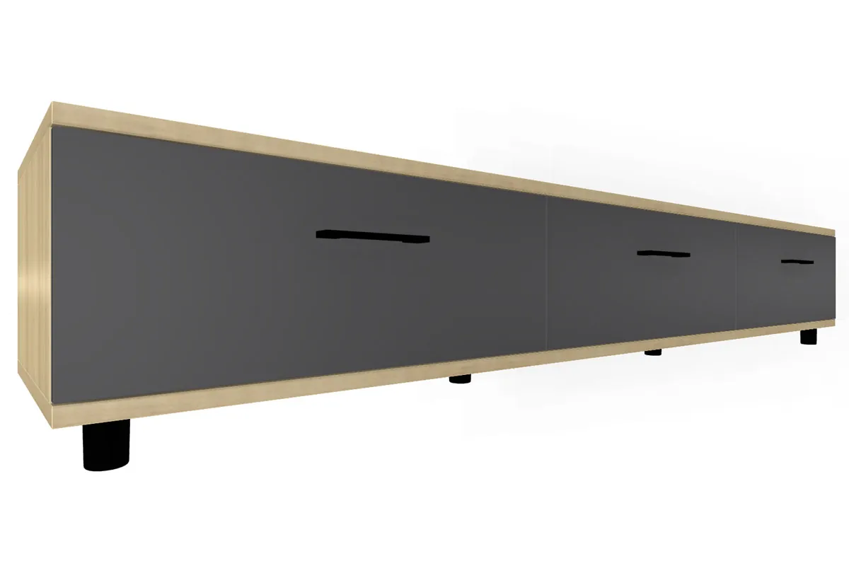 Гостиная Грейс комплект 4 (Ясень Асахи/Антрацит матовый) — Мебель-центр Озерцо